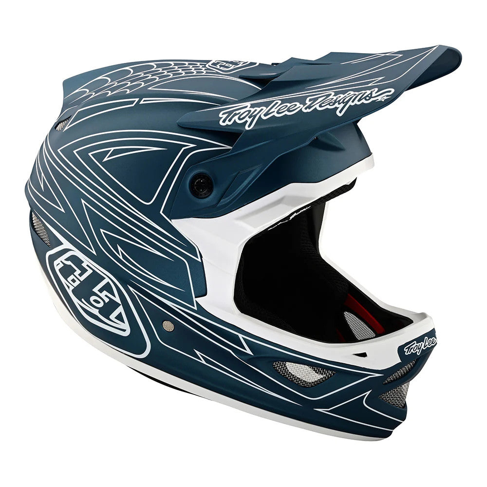 Troy Lee Designs D3 Fiberlite Bicycle Helmet Spiderstripe