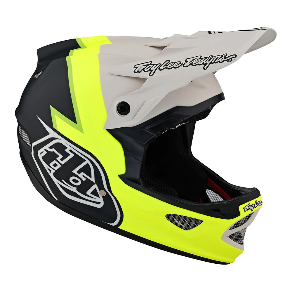 Troy Lee Designs D3 Fiberlite Bicycle Helmet Volt Flo Yellow