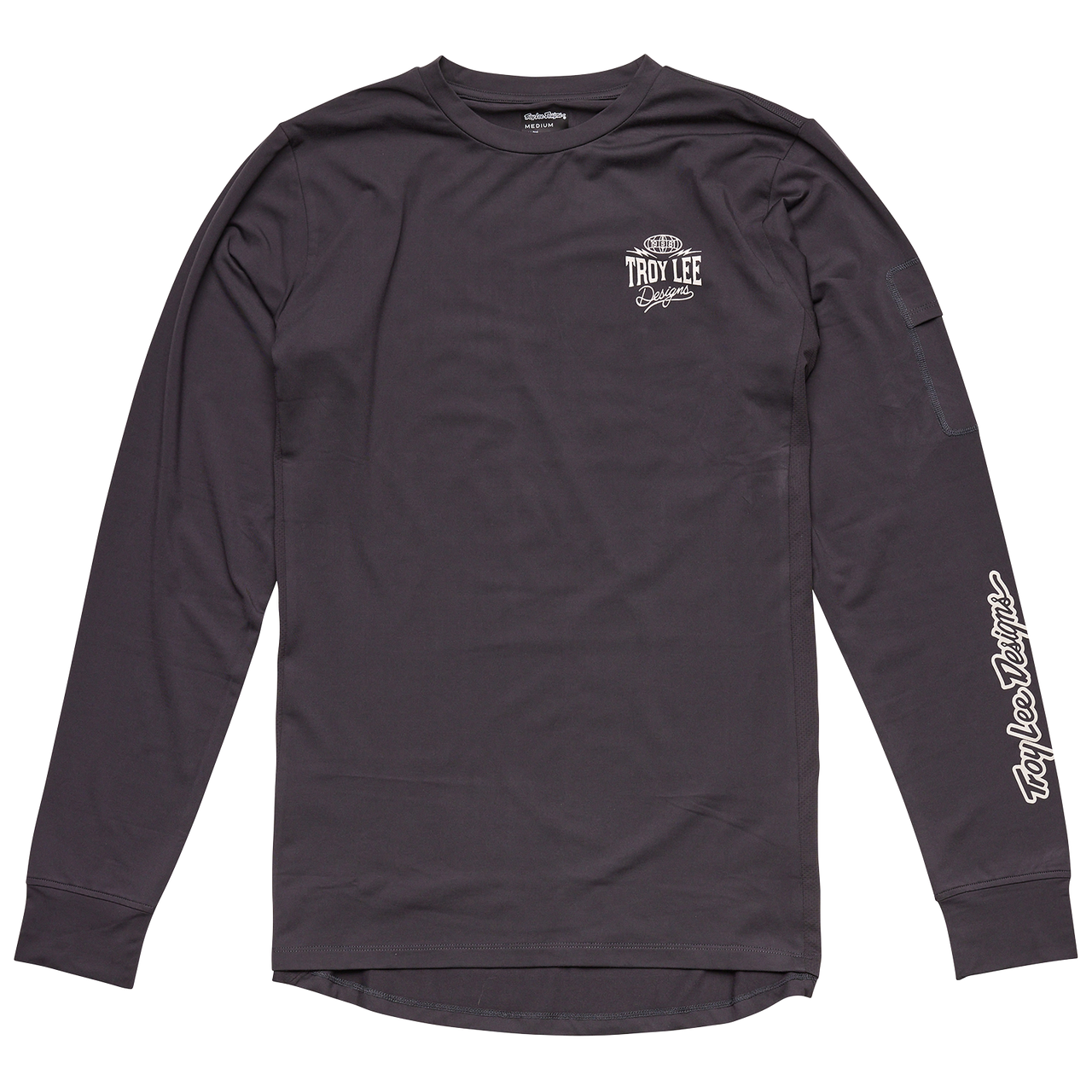 Troy Lee Designs Ruckus Long Sleeve Ride Tee Bolts Carbon