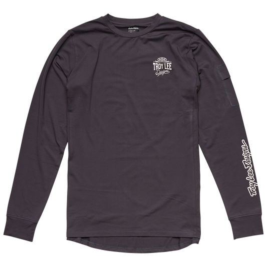 Troy Lee Designs Ruckus Long Sleeve Ride Tee Bolts Carbon