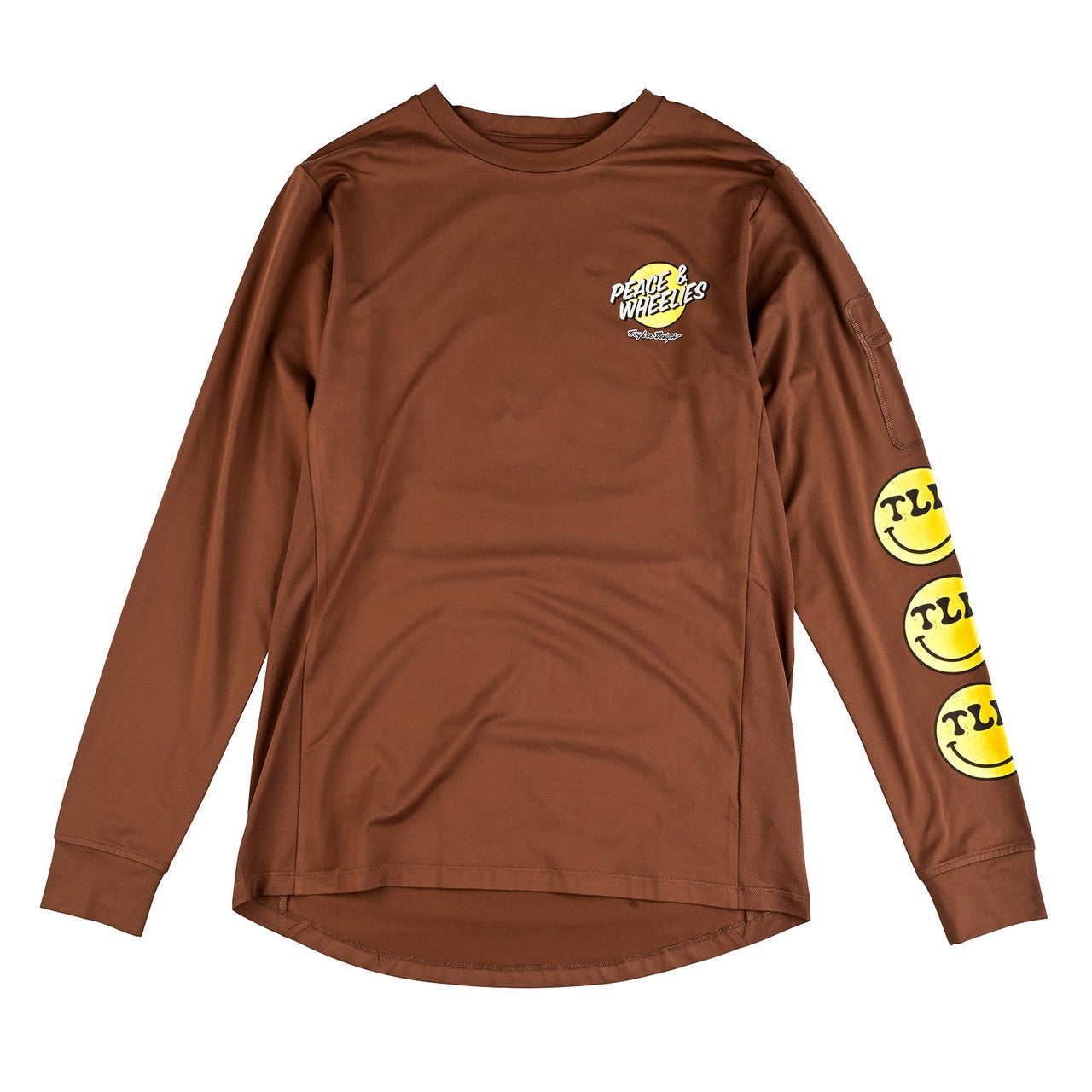 Troy Lee Designs Ruckus Long Sleeve Ride Tee Wheelies Chocolate