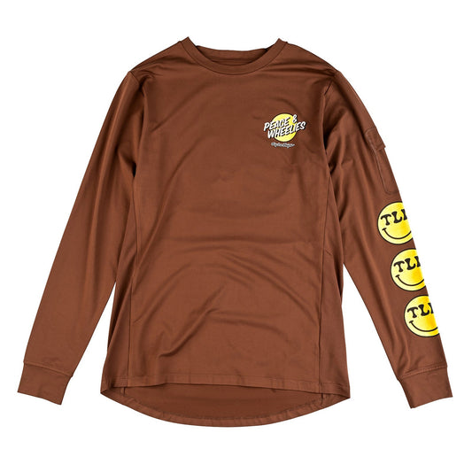Troy Lee Designs Ruckus Long Sleeve Ride Tee Wheelies Chocolate