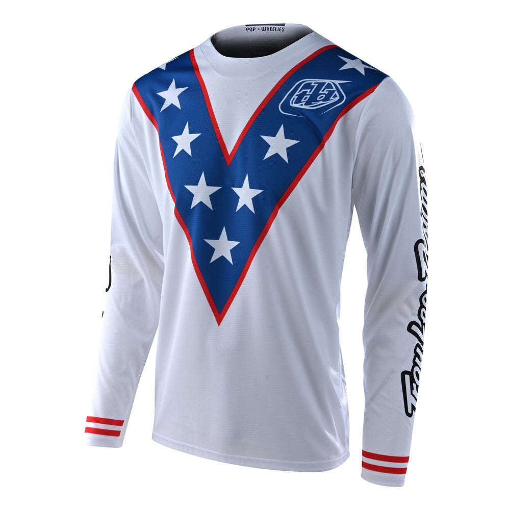 Troy Lee Designs Limited Edition GP Evel Knievel Jersey Pant SE4 Helmet Combo White/Blue