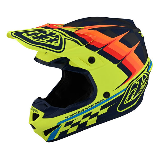 Troy Lee Designs Youth SE4 Polyacrylite Offroad Helmet with MIPS Warped