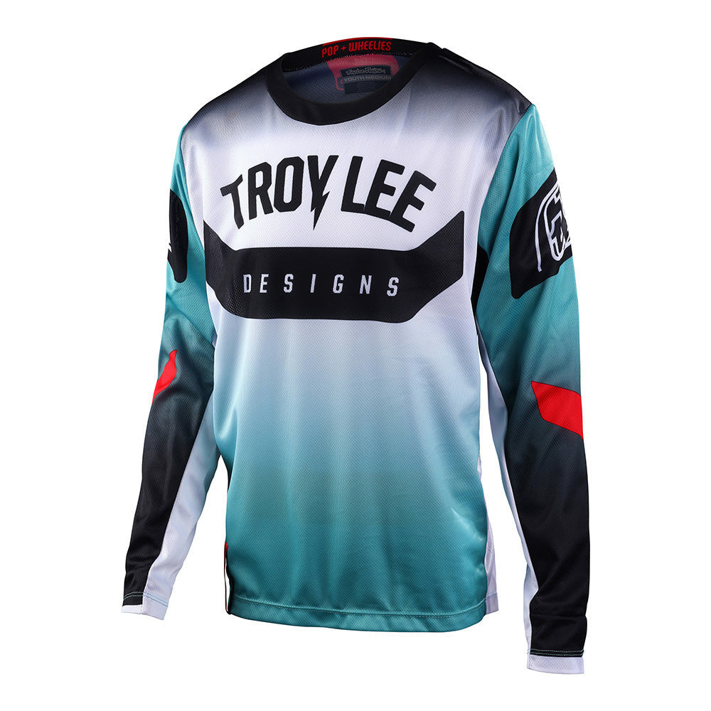 Troy Lee Designs Youth GP Jersey - Arc Turquoise/Neon Melon