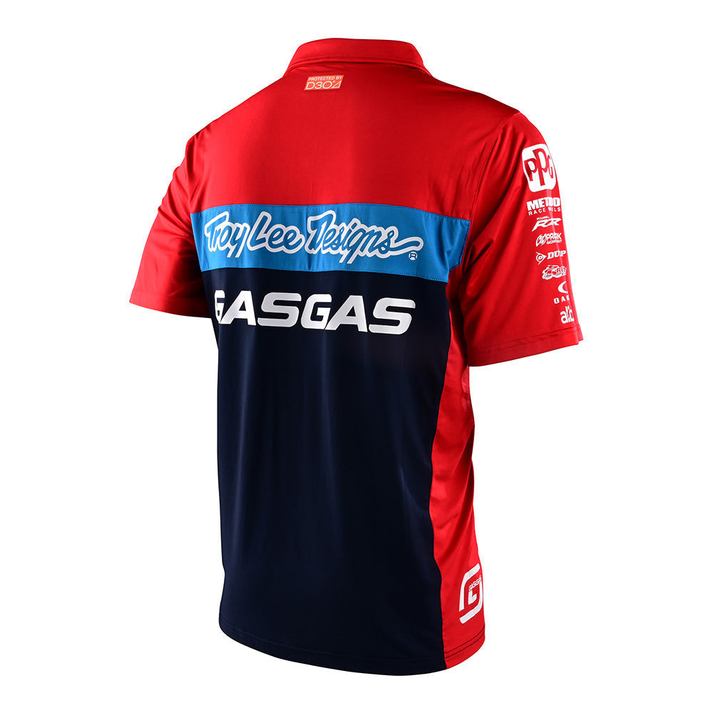 Troy Lee Designs TLD GasGas Team Pit Shirt Red/Navy