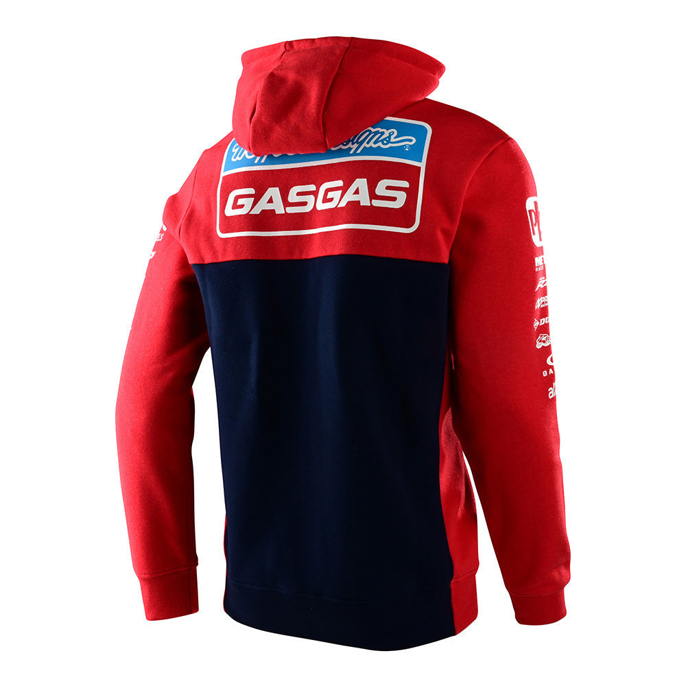 Troy Lee Designs TLD GasGas Team Zipup Hoodie Red Heather/Navy