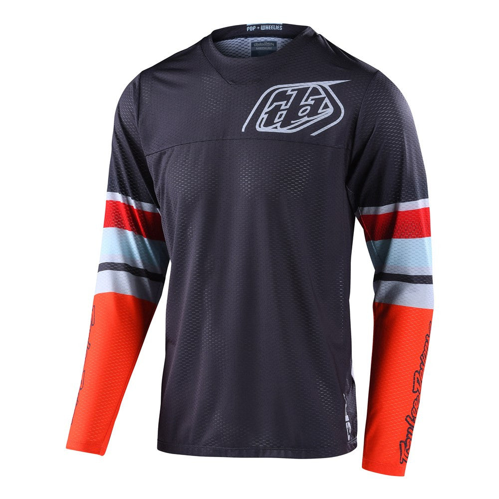 Troy Lee Designs 2022 GP Air Jersey and Pant Combo Warped Charcoal/Orange