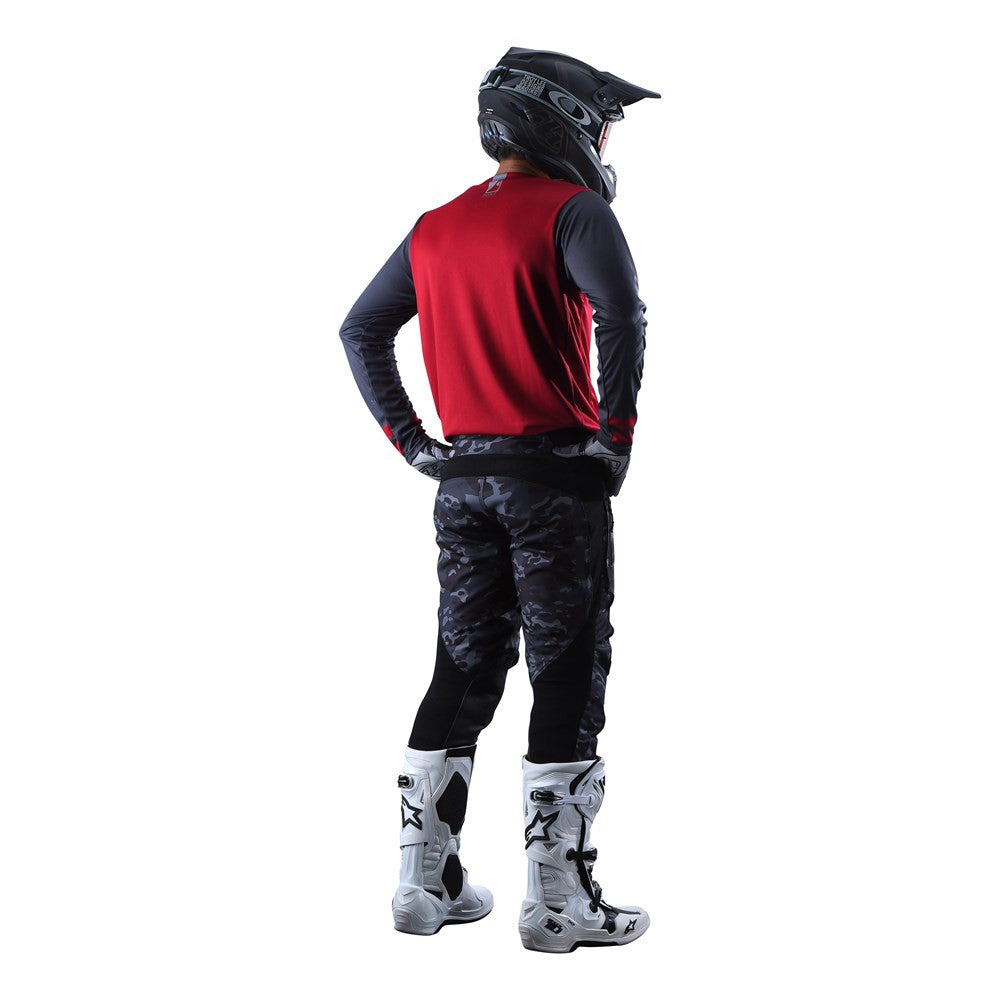 Troy Lee Designs Scout GP Jersey Pant Combo Peace & Wheelies Burgundy/Grey