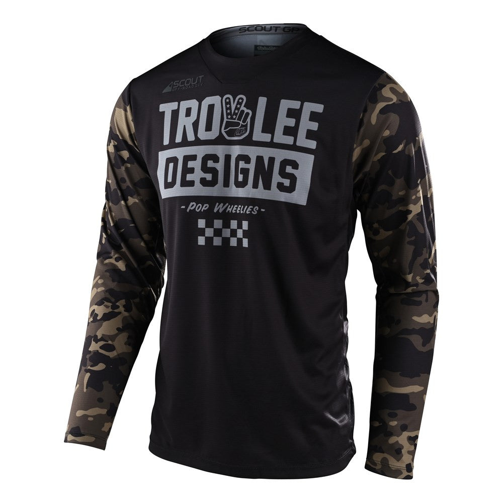 Troy Lee Designs Scout GP Jersey Pant Combo Peace & Wheelies Green