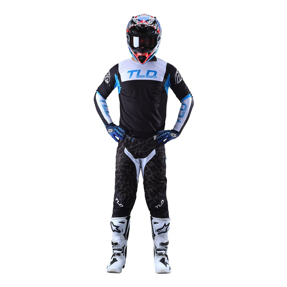 Troy Lee Designs 2022 SE Pro Jersey and Pant Combo Fractura Black/Blue