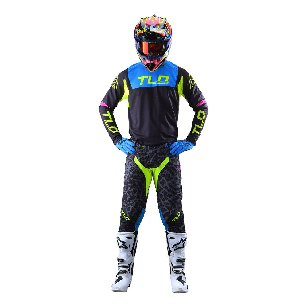 Troy Lee Designs 2022 SE Pro Jersey and Pant Combo Fractura Black/Yellow