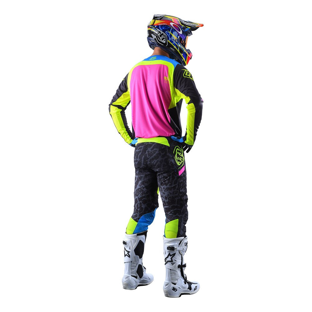 Troy Lee Designs 2022 SE Pro Jersey and Pant Combo Fractura Black/Yellow