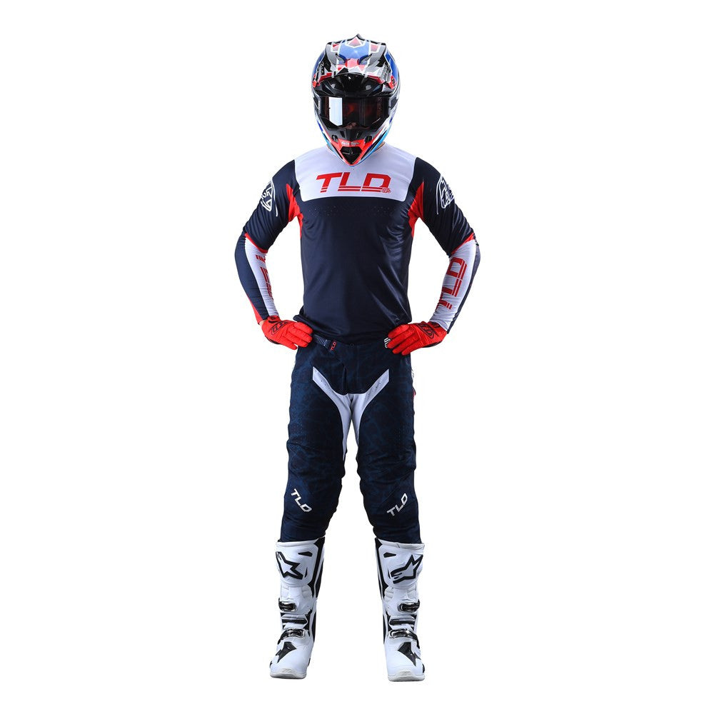 Troy Lee Designs 2022 SE Pro Jersey and Pant Combo Fractura Navy/Red