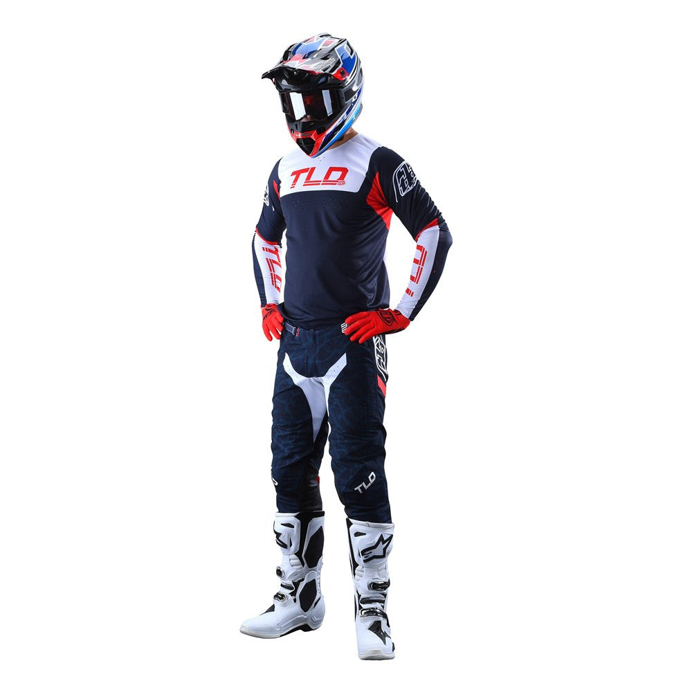 Troy Lee Designs 2022 SE Pro Jersey and Pant Combo Fractura Navy/Red