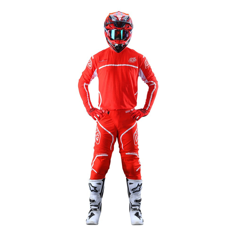 Troy Lee Designs 2022 SE Ultra Jersey and Pant Combo Lines Red/White