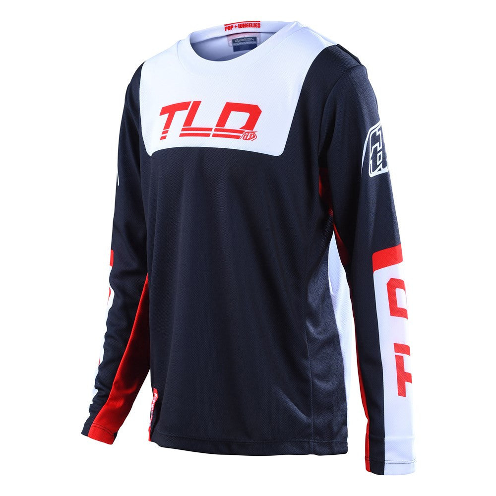 Troy Lee Designs 2022 Youth GP Jersey and Pant Combo Fractura Navy/Red