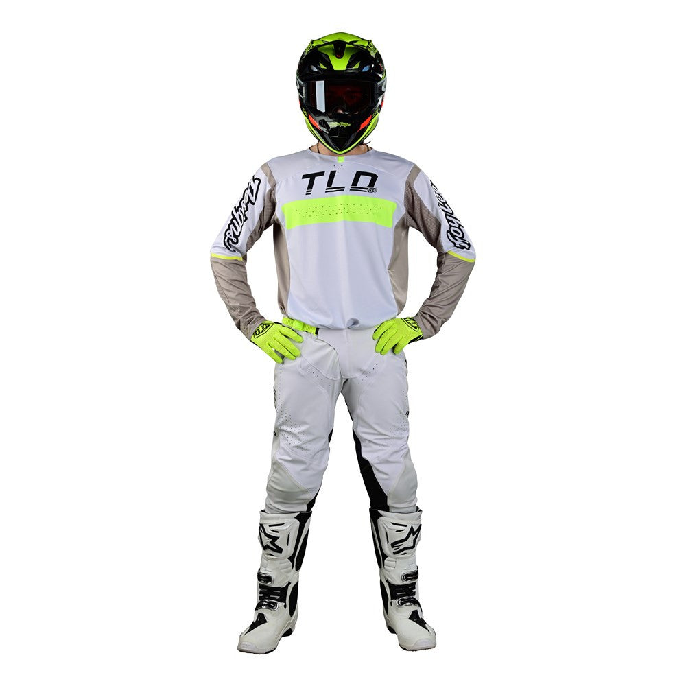 Troy Lee Designs 2023 SE Pro Grid Jersey Solo Pant Combo - Fog/Flo Yellow