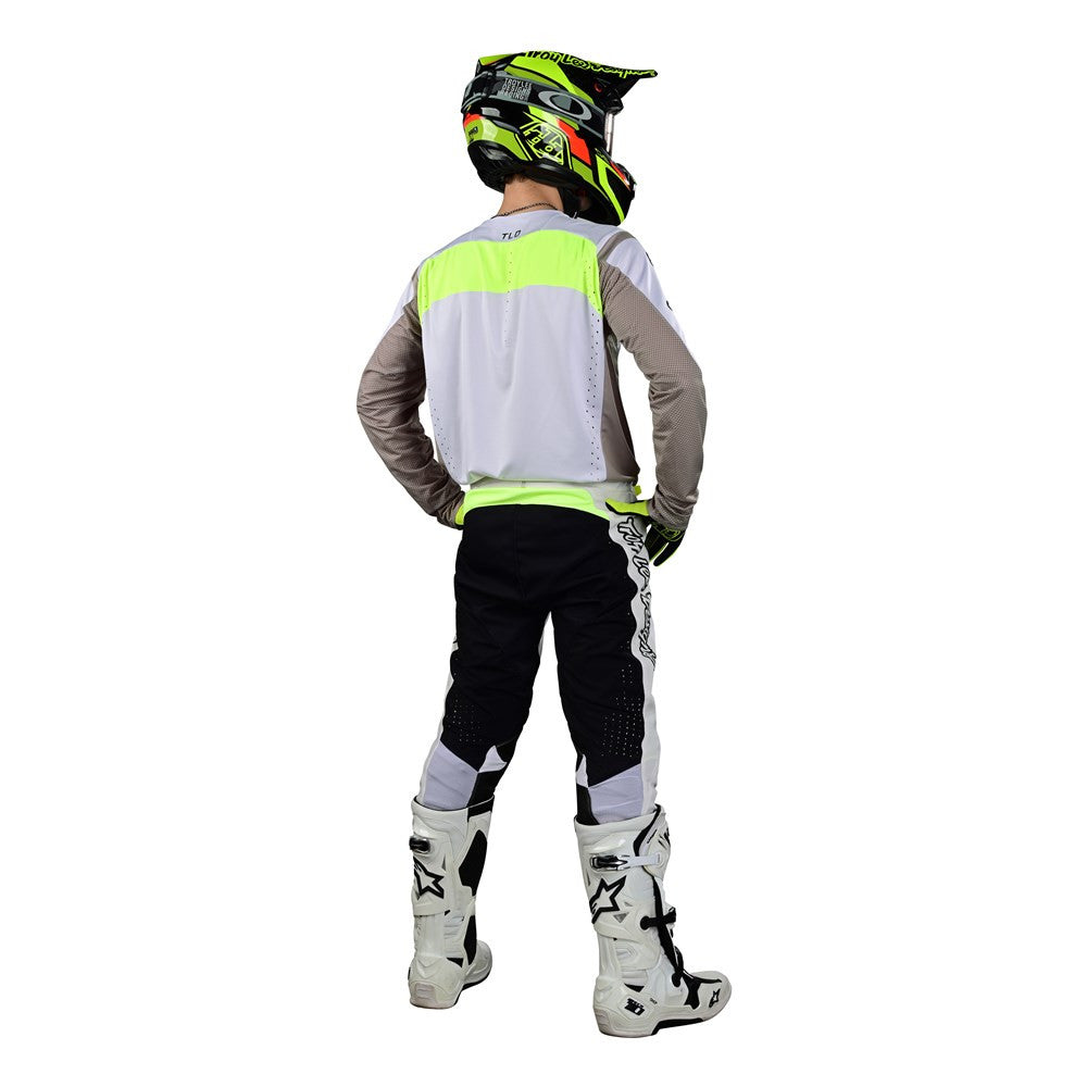 Troy Lee Designs 2023 SE Pro Grid Jersey Solo Pant Combo - Fog/Flo Yellow