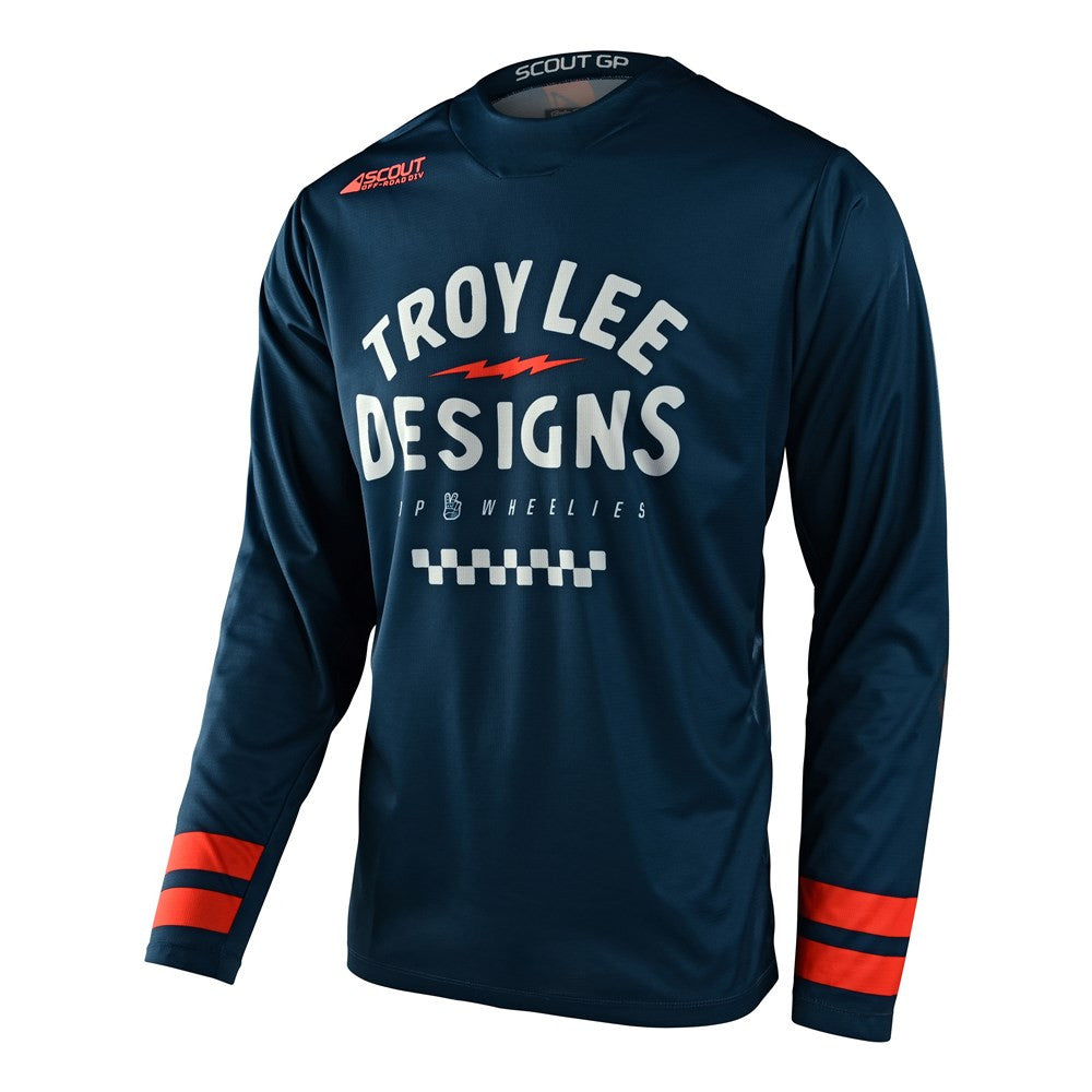 Troy Lee Designs 2023 Scout GP Ride On Jersey Pant Combo - Slate Blue