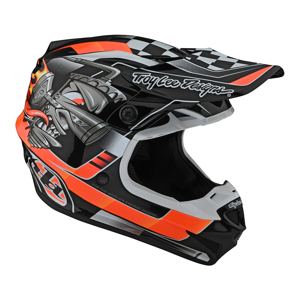 Troy Lee Designs 2023 Youth SE4 Polyacrylite Offroad MIPS Helmet - Carb