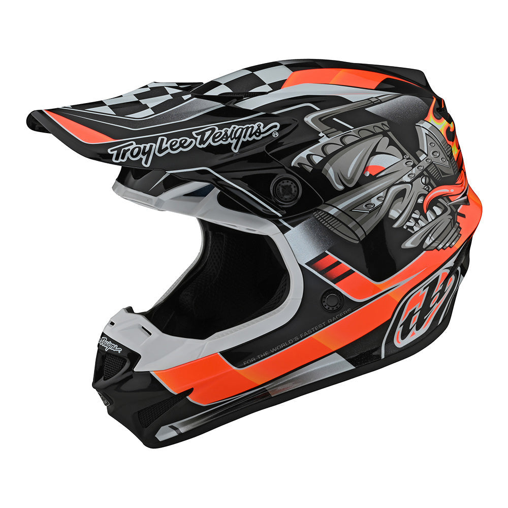 Troy Lee Designs 2023 Youth SE4 Polyacrylite Offroad MIPS Helmet - Carb