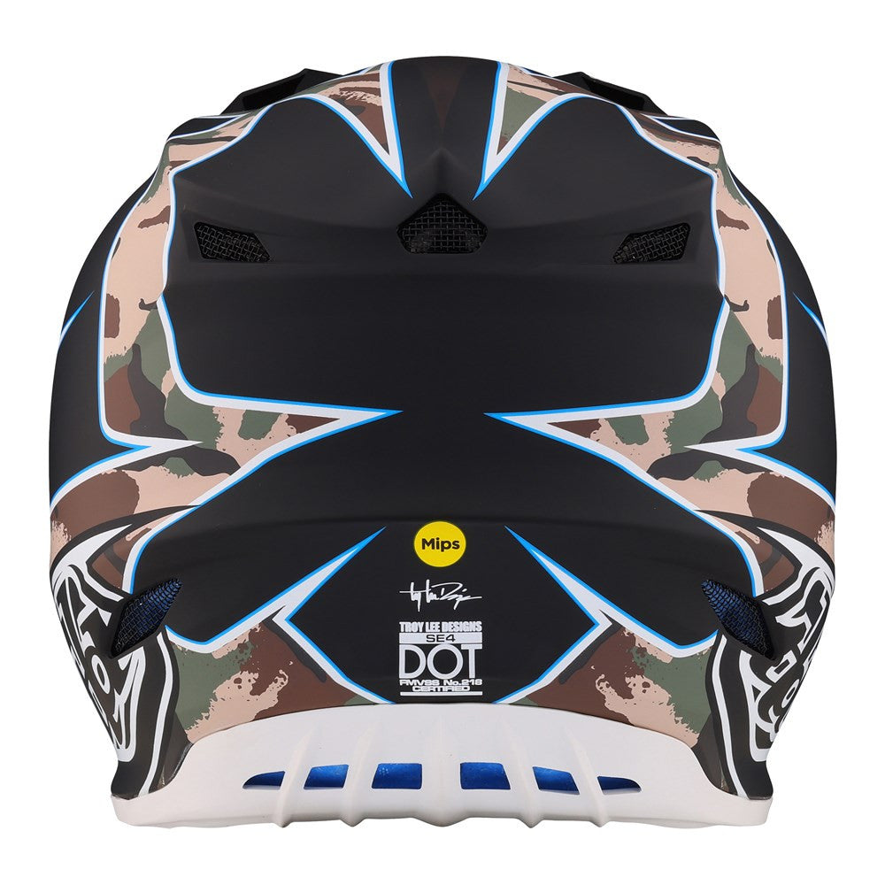 Troy Lee Designs SE4 Polyacrylite Offroad MIPS Helmet -  Matrix