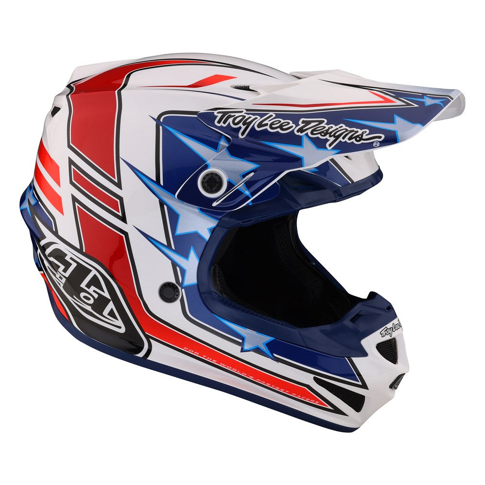 Troy Lee Designs 2023 Youth SE4 Polyacrylite Offroad MIPS Helmet - Flagstaff
