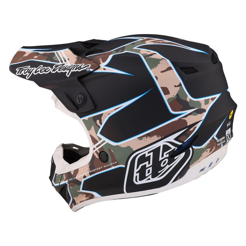 Troy Lee Designs 2023 Youth SE4 Polyacrylite Offroad MIPS Helmet - Matrix Camo