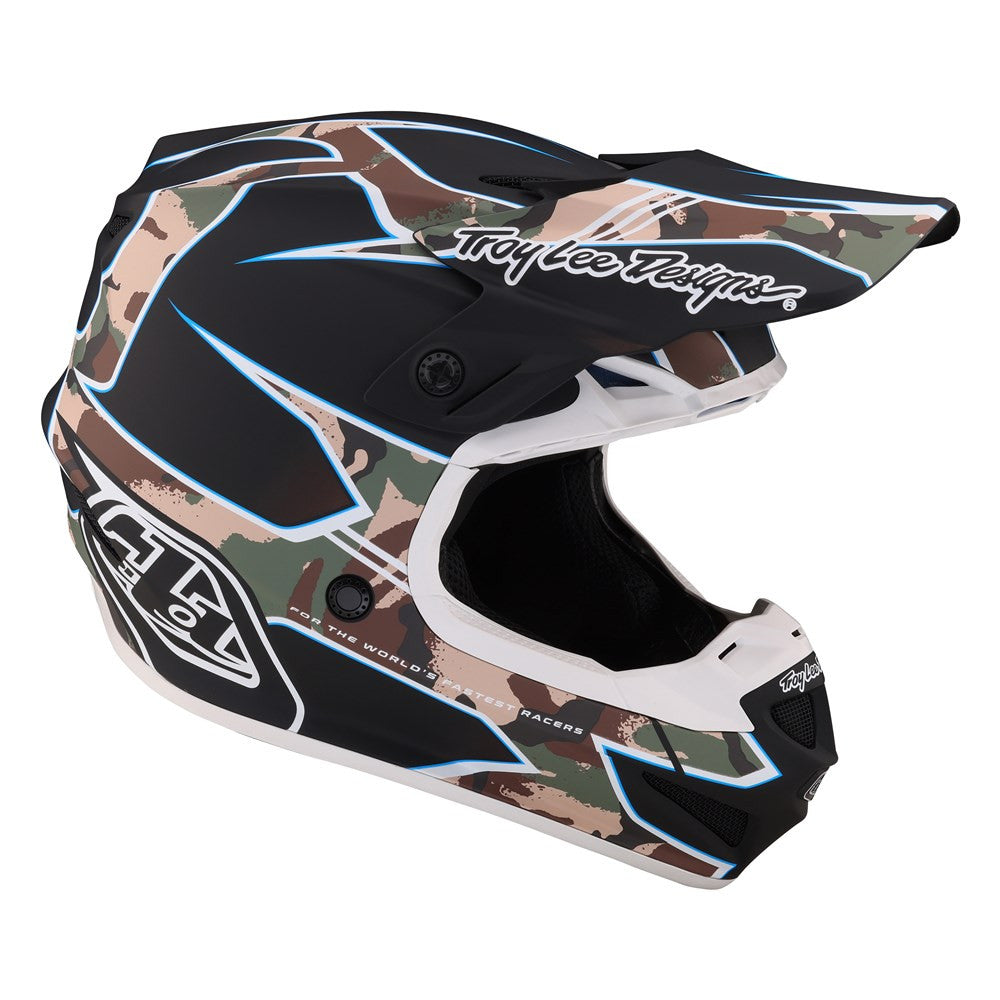 Troy Lee Designs 2023 Youth SE4 Polyacrylite Offroad MIPS Helmet - Matrix Camo