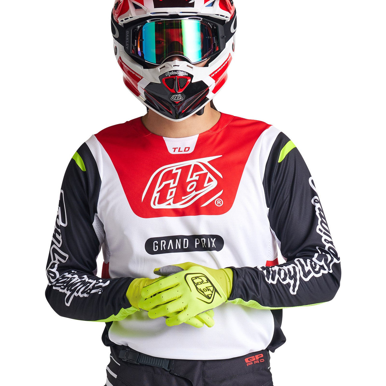 Troy Lee Designs 2024 GP Pro Jersey Blends White/Glo Red