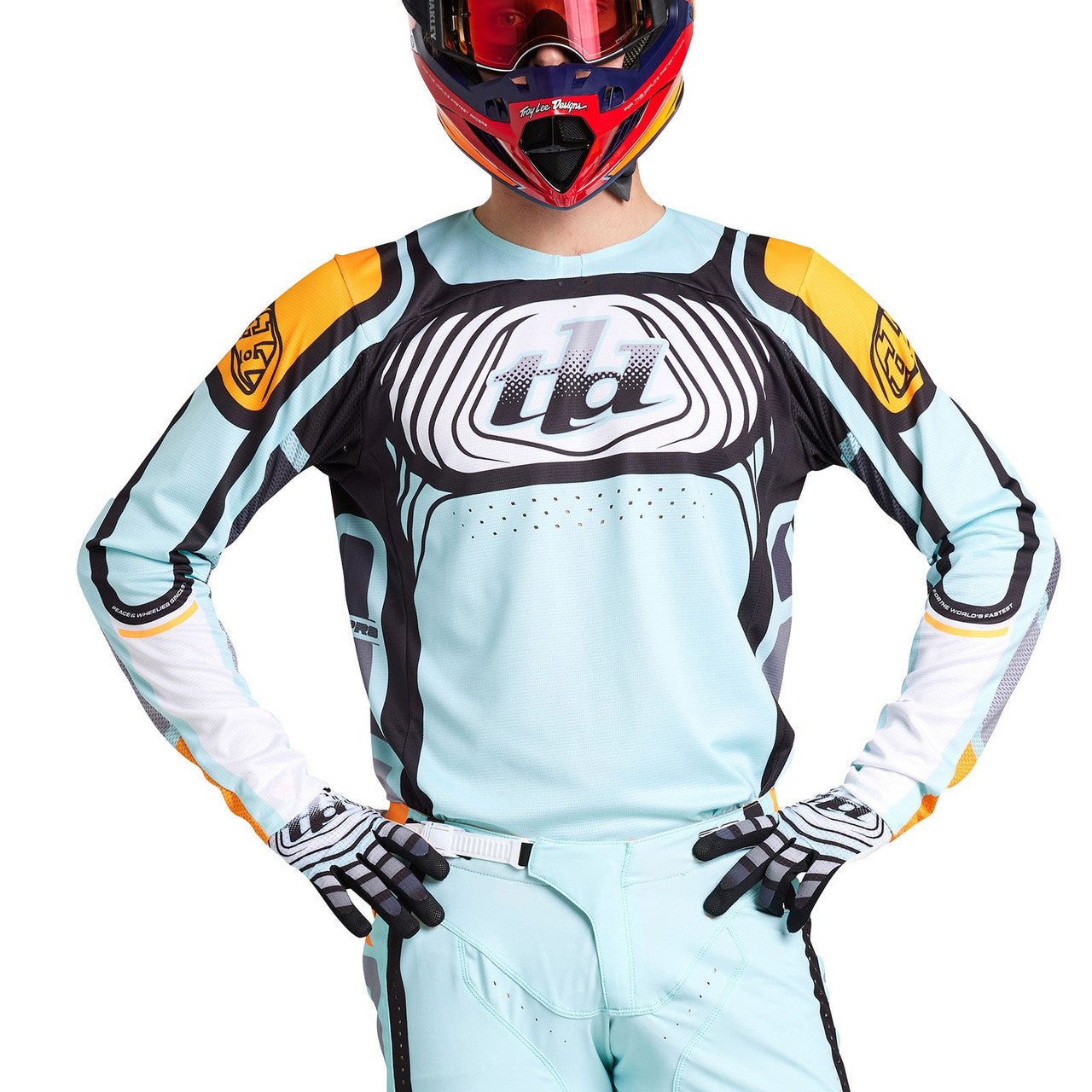 Troy Lee Designs 2024 SEPro Jersey Wavez Bleached Aqua
