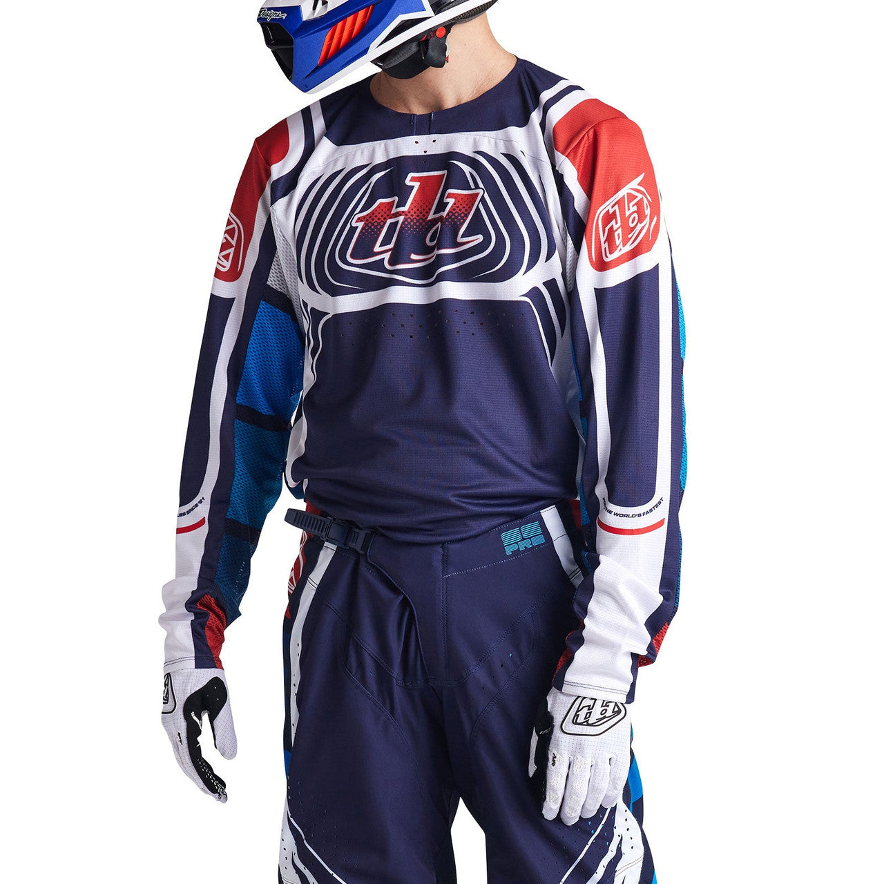 Troy Lee Designs 2024 SE Pro Jersey Wavez Navy/Red