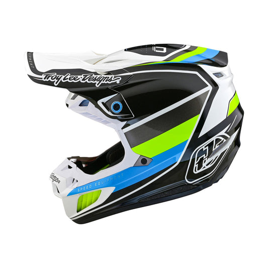 Troy Lee Designs 2024 SE5 Composite Helmet W/MIPS Reverb White/Blue