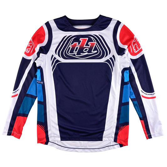 Troy Lee Designs 2024 Youth GP Pro Jersey Wavez Navy/Red