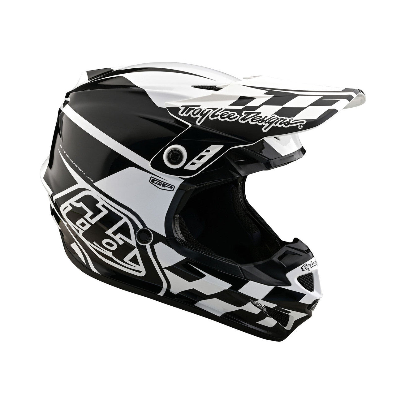 Troy Lee Designs 2024 GP Helmet Check Up White/Black