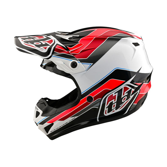 Troy Lee Designs 2024 SE4 Polyacrylite Helmet W/MIPS Block Charcoal/Red