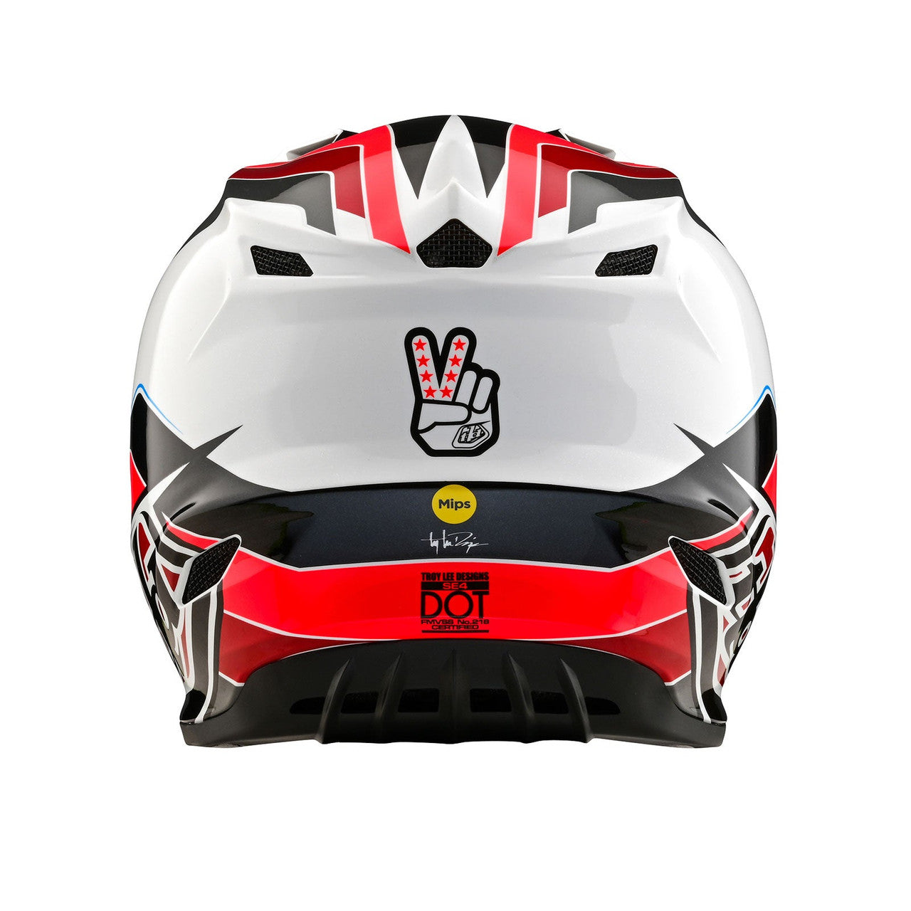 Troy Lee Designs 2024 SE4 Polyacrylite Helmet W/MIPS Block Charcoal/Red