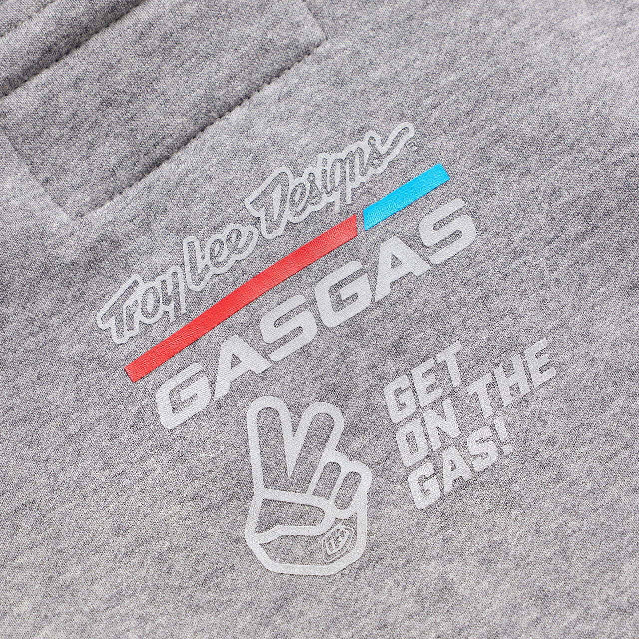 Troy Lee Designs TLD GasGas Team Core Zip Up Hoodie Heather Gray