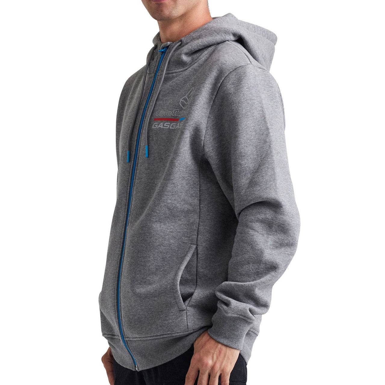 Troy Lee Designs TLD GasGas Team Core Zip Up Hoodie Heather Gray