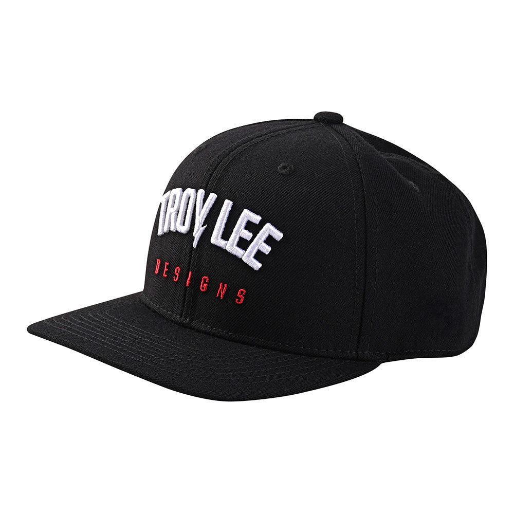 Troy Lee Designs Curved Bill Snapback Bolt Black