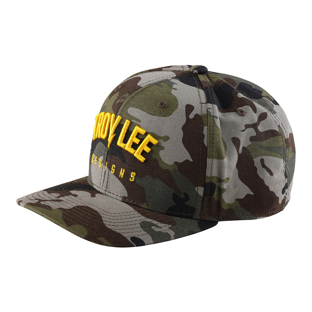 Troy Lee Designs Curved Bill Snapback Bolt Forest Camo