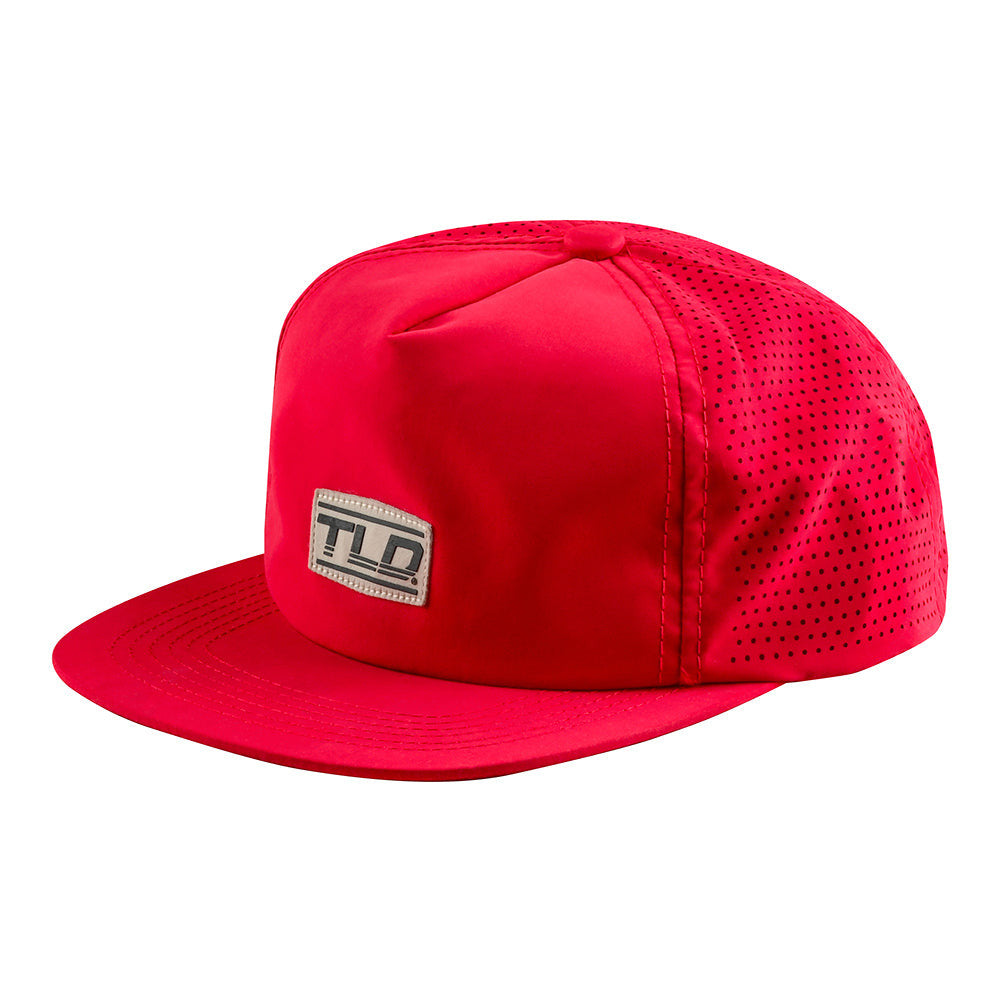 Troy Lee Designs Unstructured Snapback Speed Patch Poppy Red