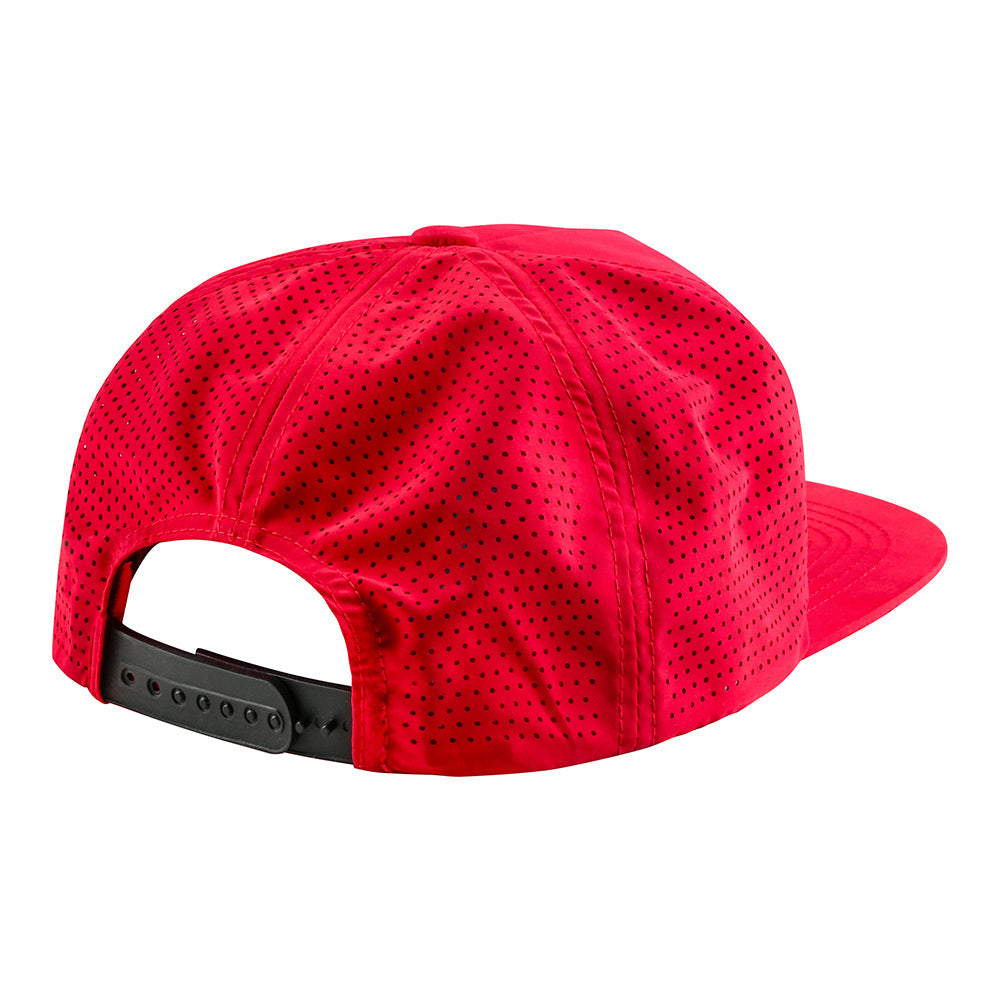 Troy Lee Designs Unstructured Snapback Speed Patch Poppy Red