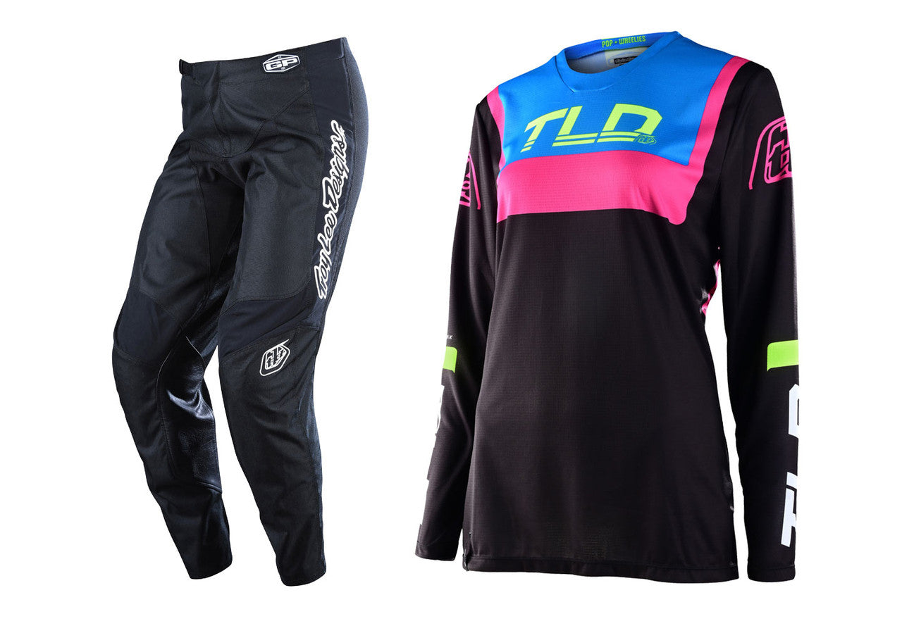 Troy Lee Designs 2023 Womens GP Jersey and Pant Combo Brazen Black