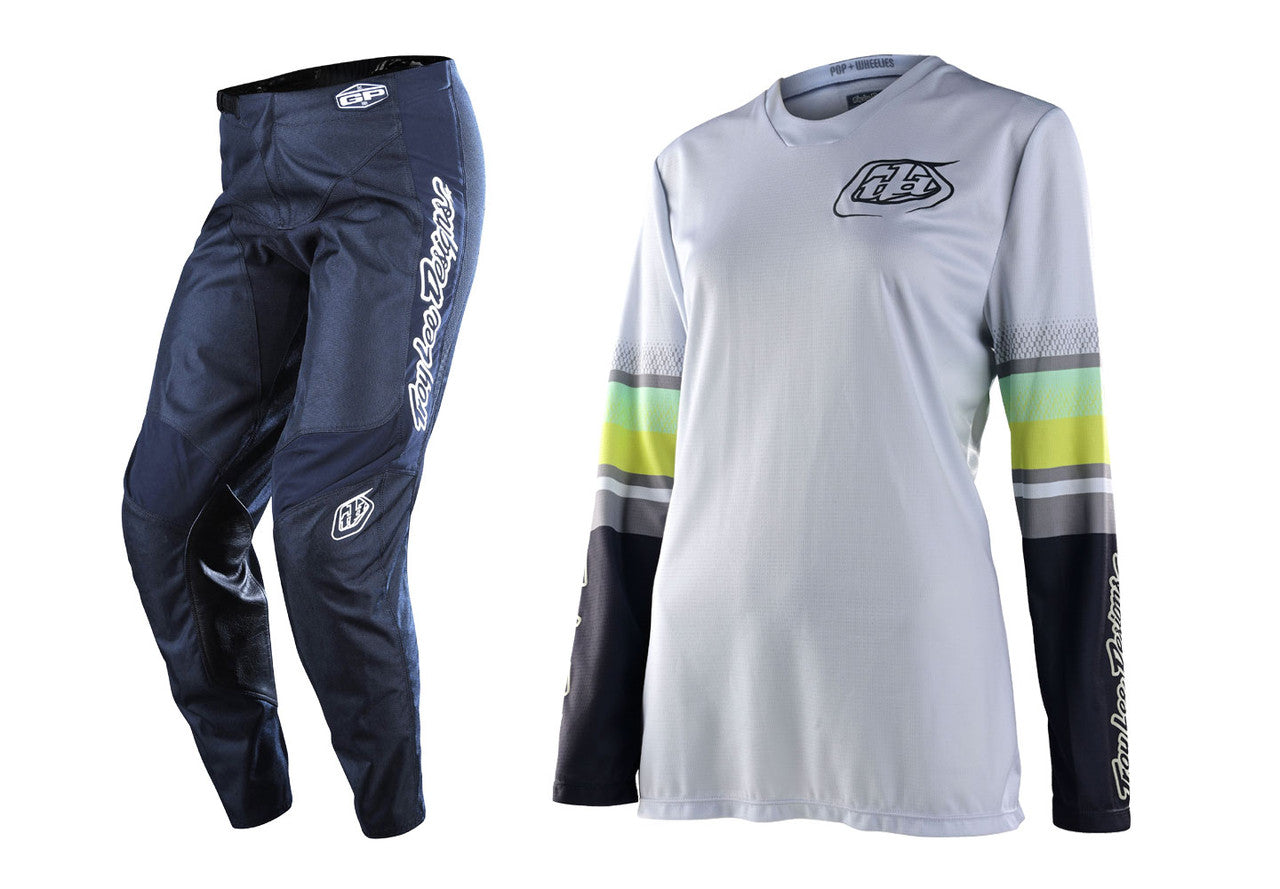 Troy Lee Designs 2023 Womens GP Jersey and Pant Combo Warped White