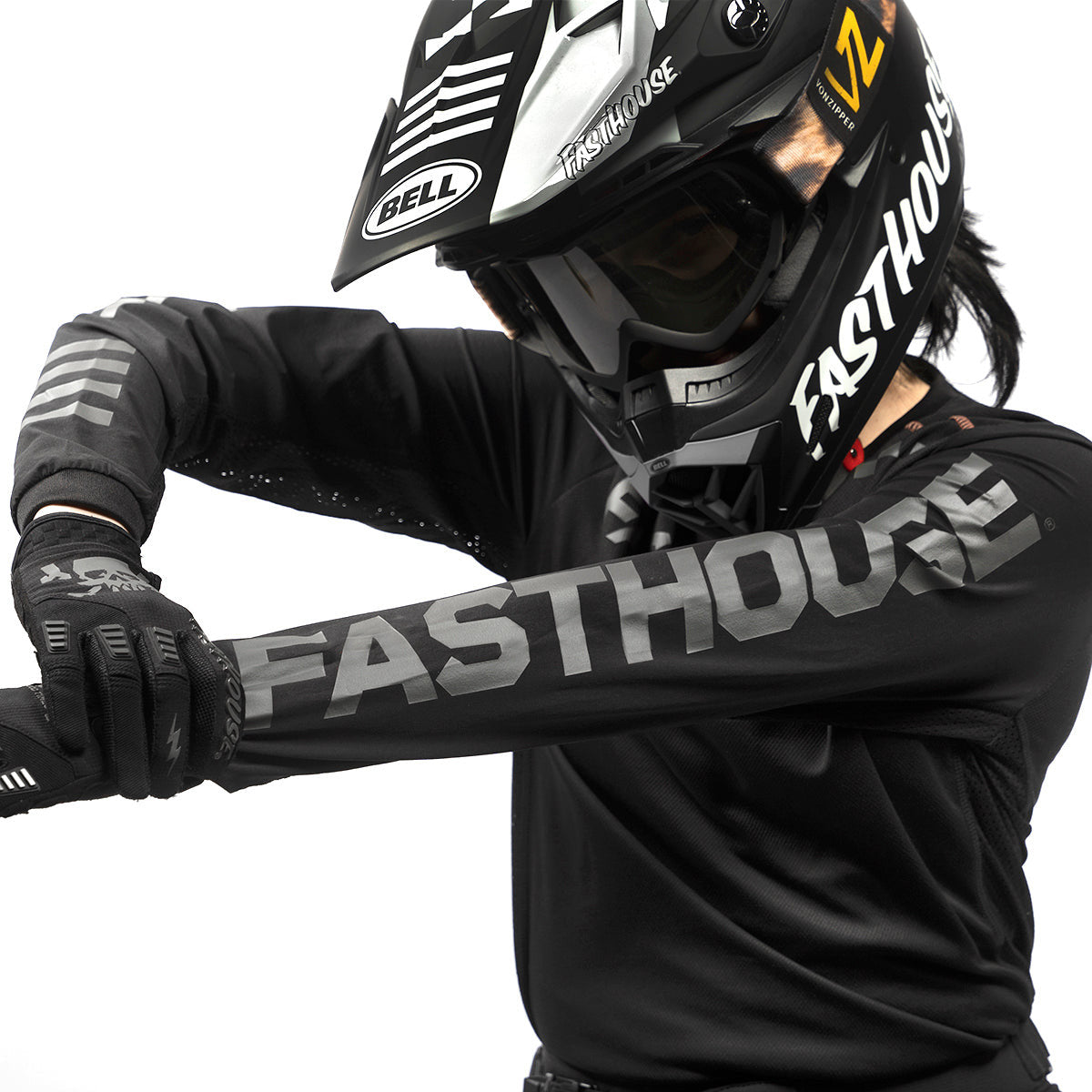 Fasthouse Womens Off-Road Sand Cat Jersey - Black