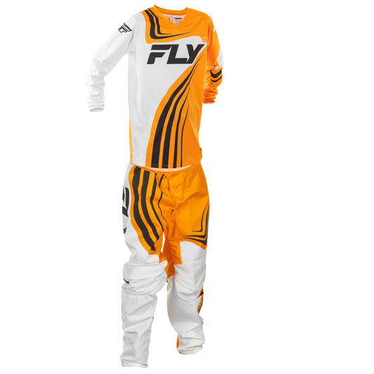FLY Racing 2025 Youth F-16 Jersey Pant Combo Yellow/White/Black