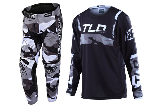 Troy Lee Designs 2022 Youth GP Jersey and Pant Combo Brazen Camo Grey