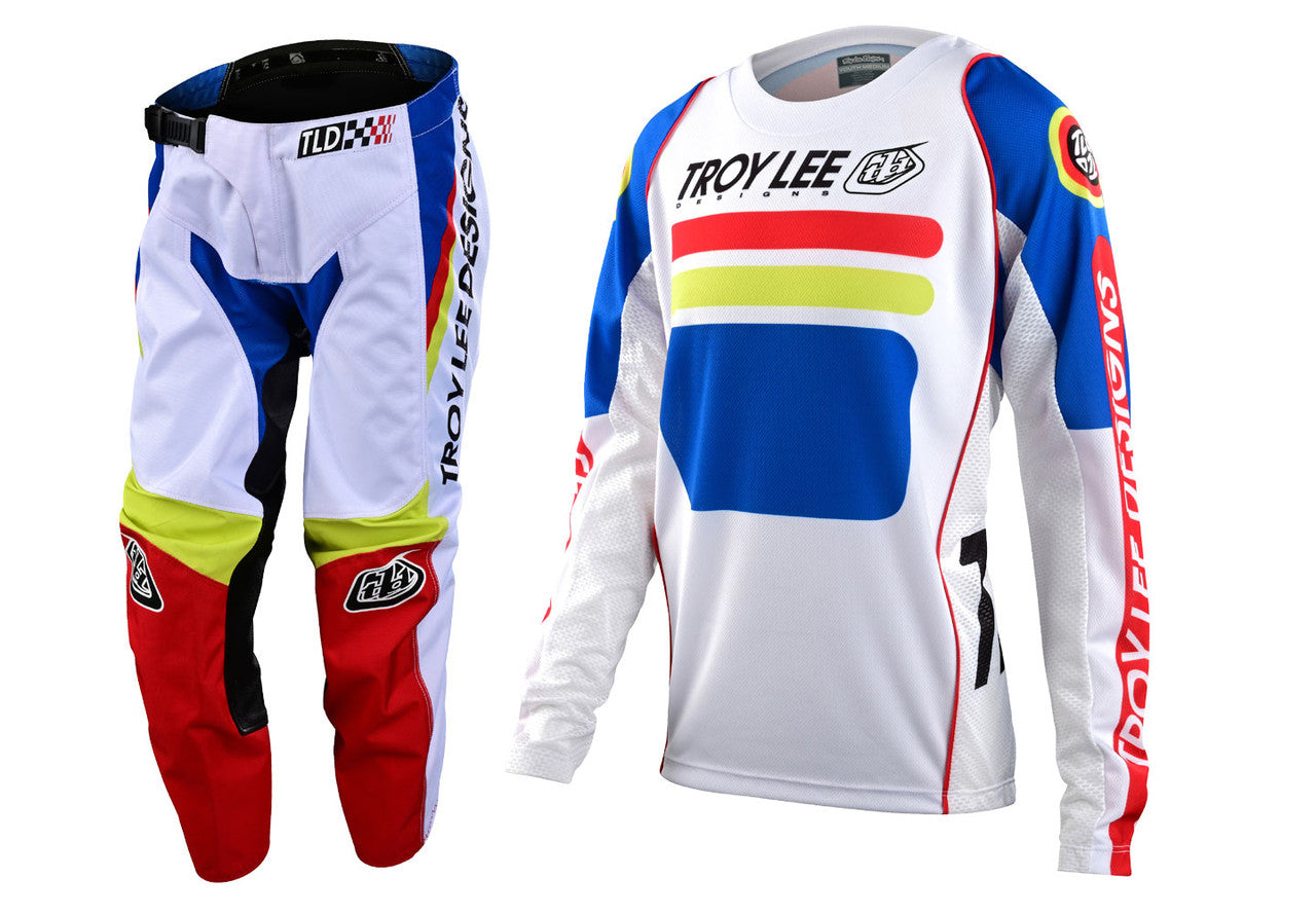 Troy Lee Designs 2022 Youth GP Jersey and Pant Combo Drop In White